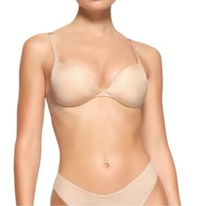 SKIMS Ultimate Push Up Plunge Bra - BR-UWR-1881 34D- Mica NWT $65 Discontinued